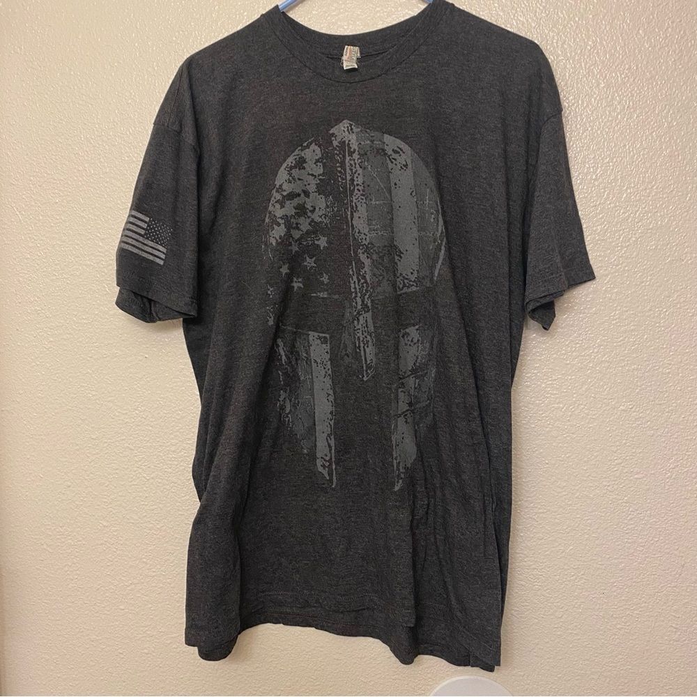Alstyle Patriot Shield t-shirt Grunt Men's Worn Flag T-Shirt patriot USA gray XL